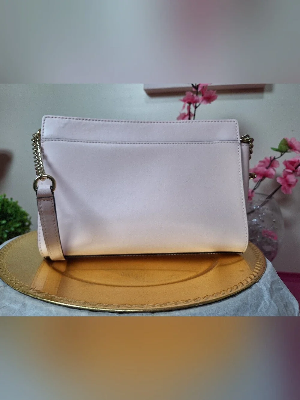 kate spade Pale Pink Bow Crossbody with Gold Accent